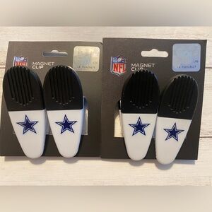 2 X NFL Dallas Cowboys Magnet Clips 4 Clips Total